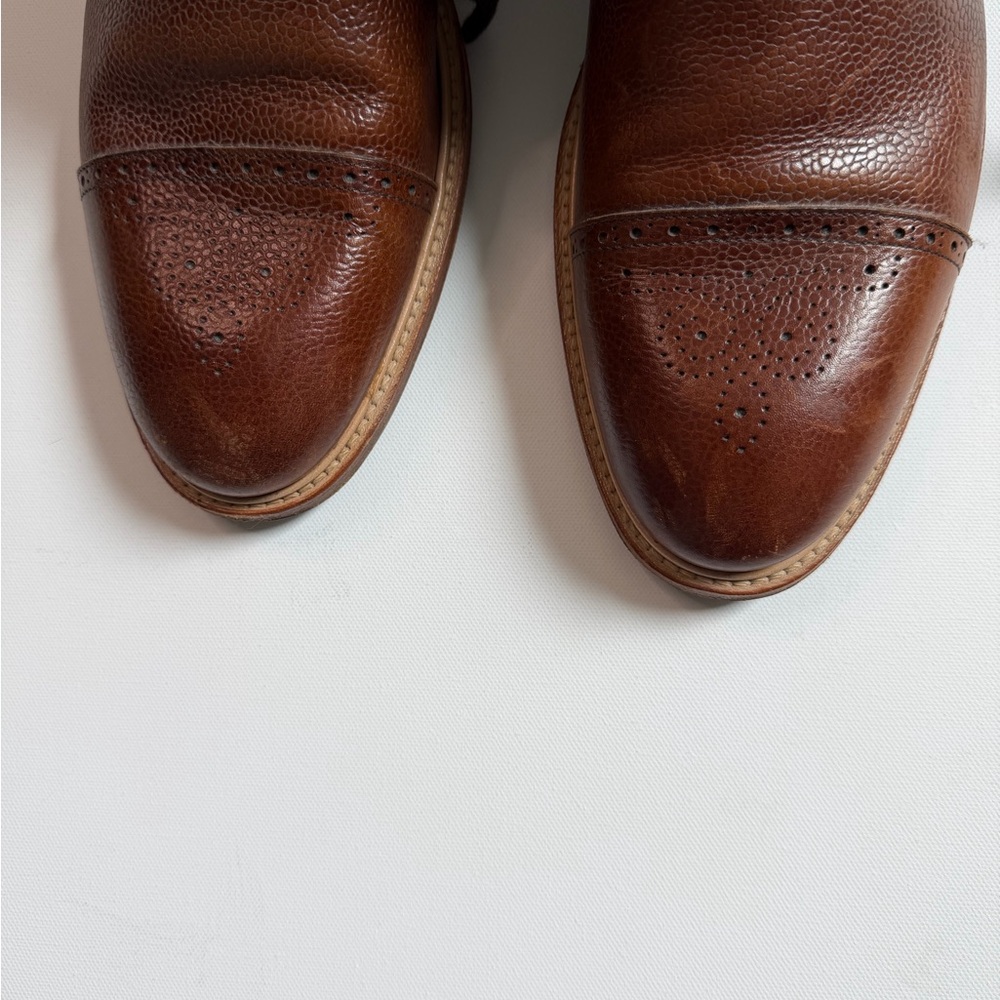 Crosby Square Montgomery Brown Leather Cap Toe Boots Mens 13 Made in Portugal - Picture 4 of 11